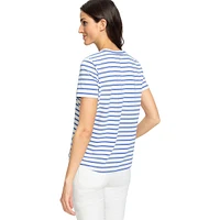 Striped V-Neck T-Shirt