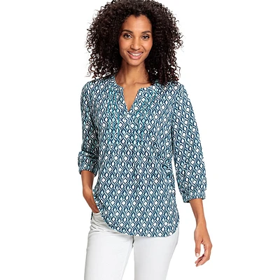 Ikat-Print Tunic Shirt