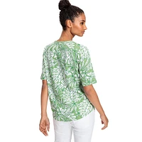 Palm-Print Slub-Effect T-Shirt