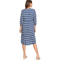 Oversized Geo-Print Dress