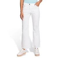 Five-Pocket Bootcut Cropped Jeans