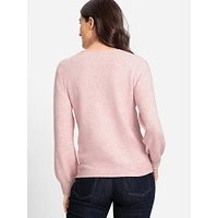 Mélange Soft-Knit Roundneck Sweater