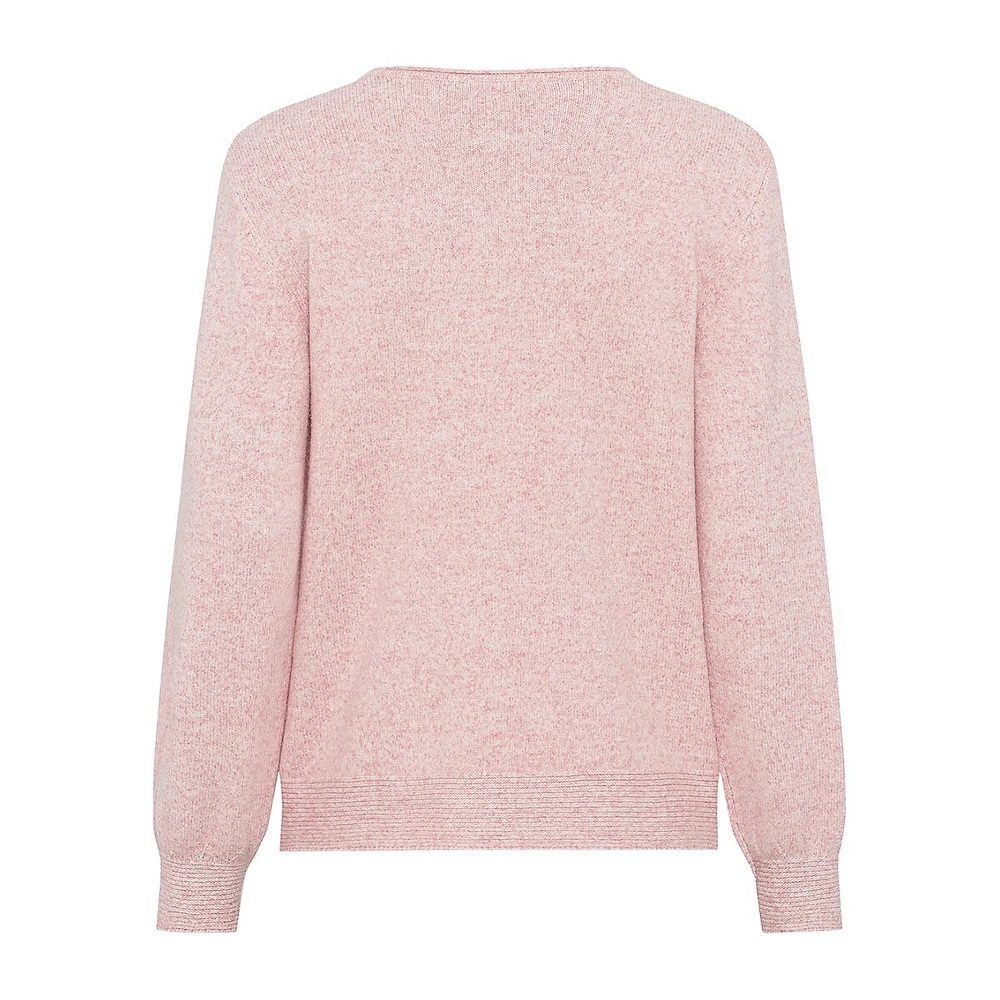 Mélange Soft-Knit Roundneck Sweater