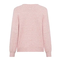 Mélange Soft-Knit Roundneck Sweater