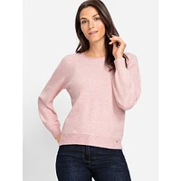 Mélange Soft-Knit Roundneck Sweater