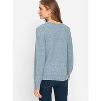 Scoopneck Soft Marled-Knit Sweater