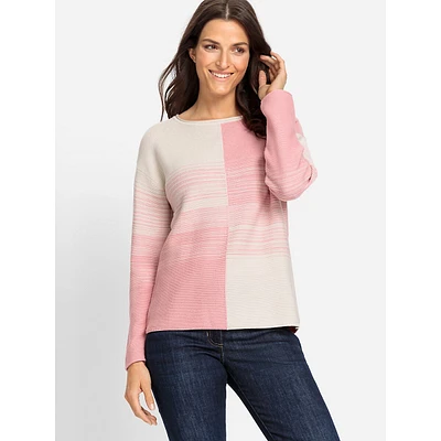 Colourblock Rib-Knit Sweater