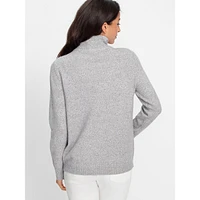 Mockneck Quarter-Zip Sweater