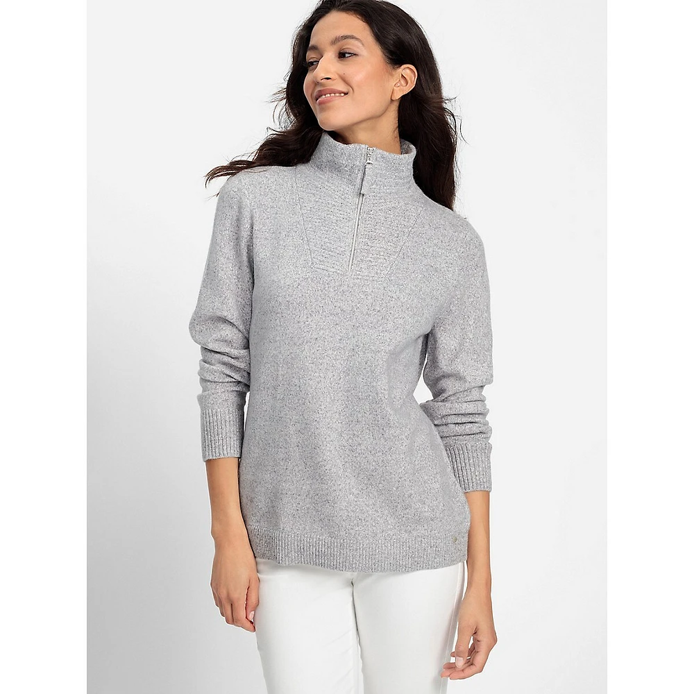 Mockneck Quarter-Zip Sweater