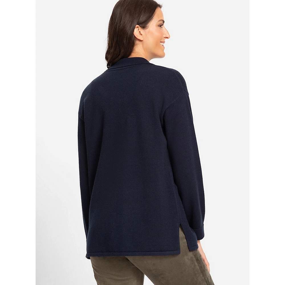 Viscose-Blend Sweater Shacket