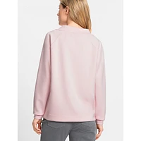 Stud-Trim Funnel-Neck Sweatshirt