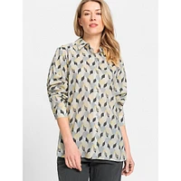 Retro-Print Button-Up Shirt