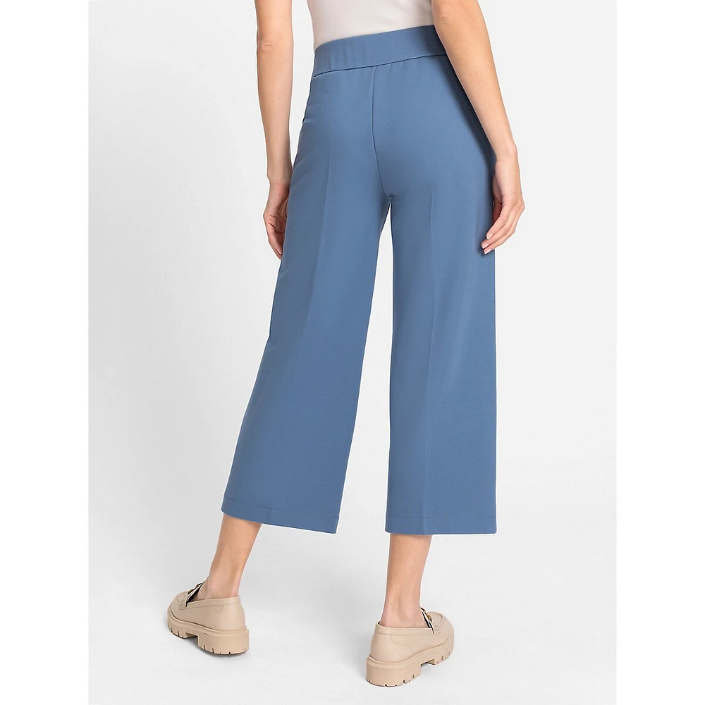 Effortless Ease Cropped Wide-Leg Pants