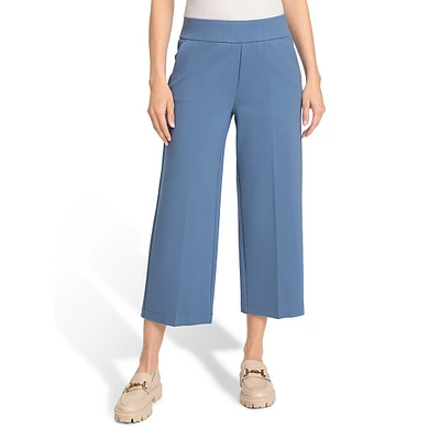 Effortless Ease Cropped Wide-Leg Pants