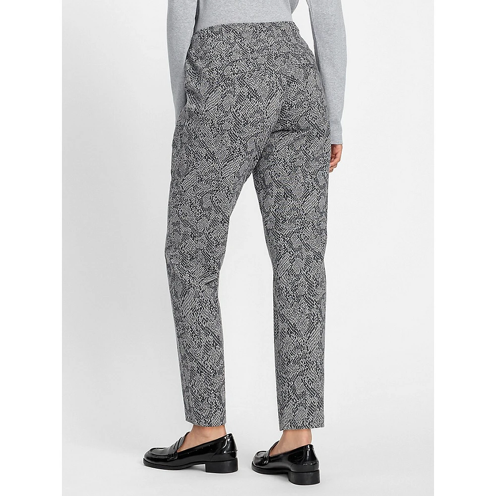 Lisa Fit Straight-Leg Snake Pants