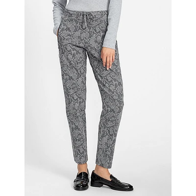 Lisa Fit Straight-Leg Snake Pants