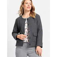 Wool-Blend Cropped Jacket