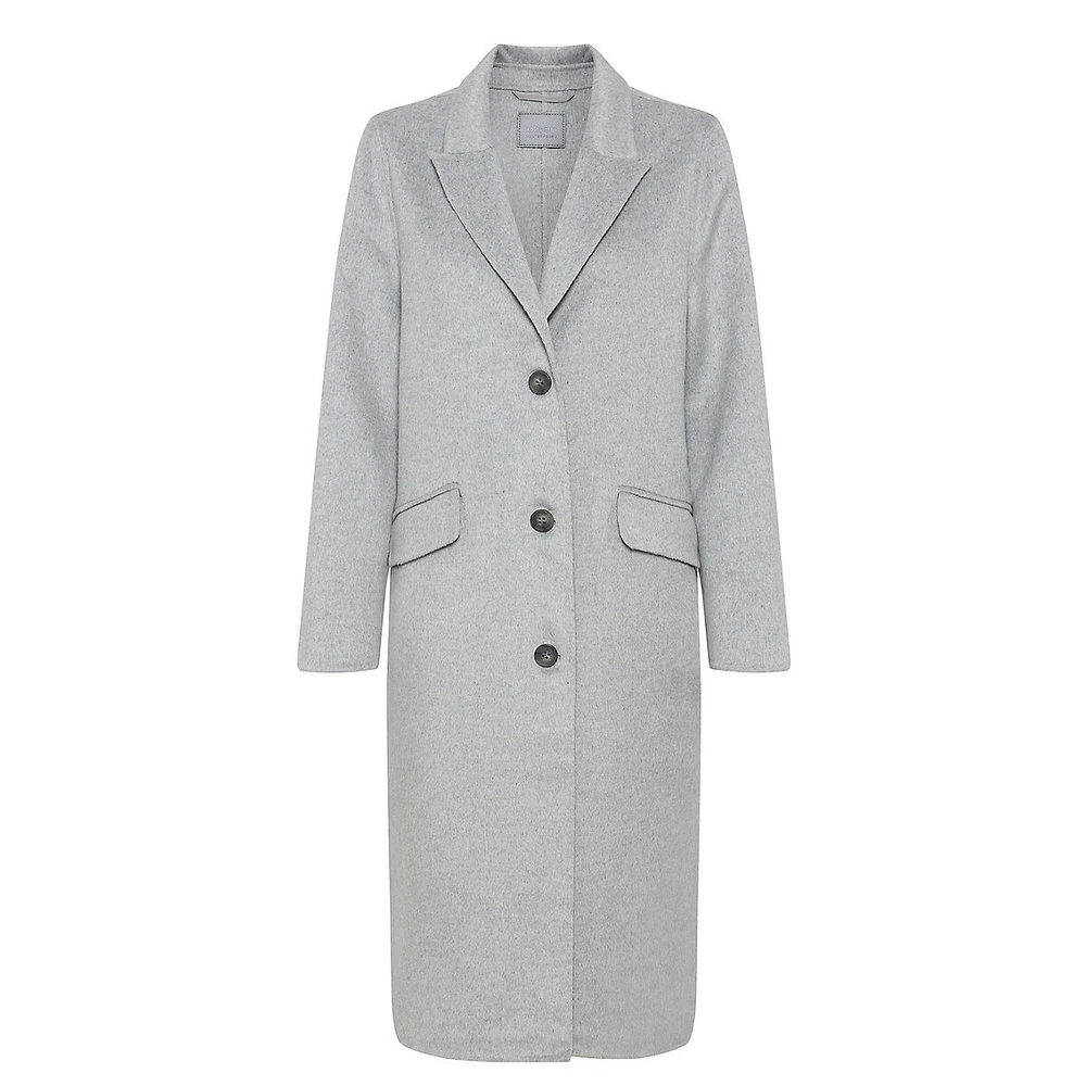 Wool-Blend Car Coat