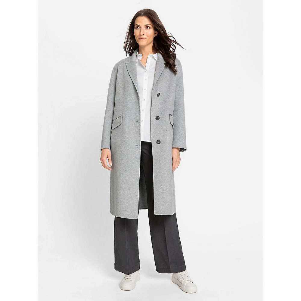 Wool-Blend Car Coat