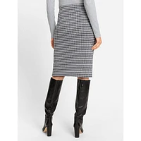 Houndstooth Pull-On Skirt