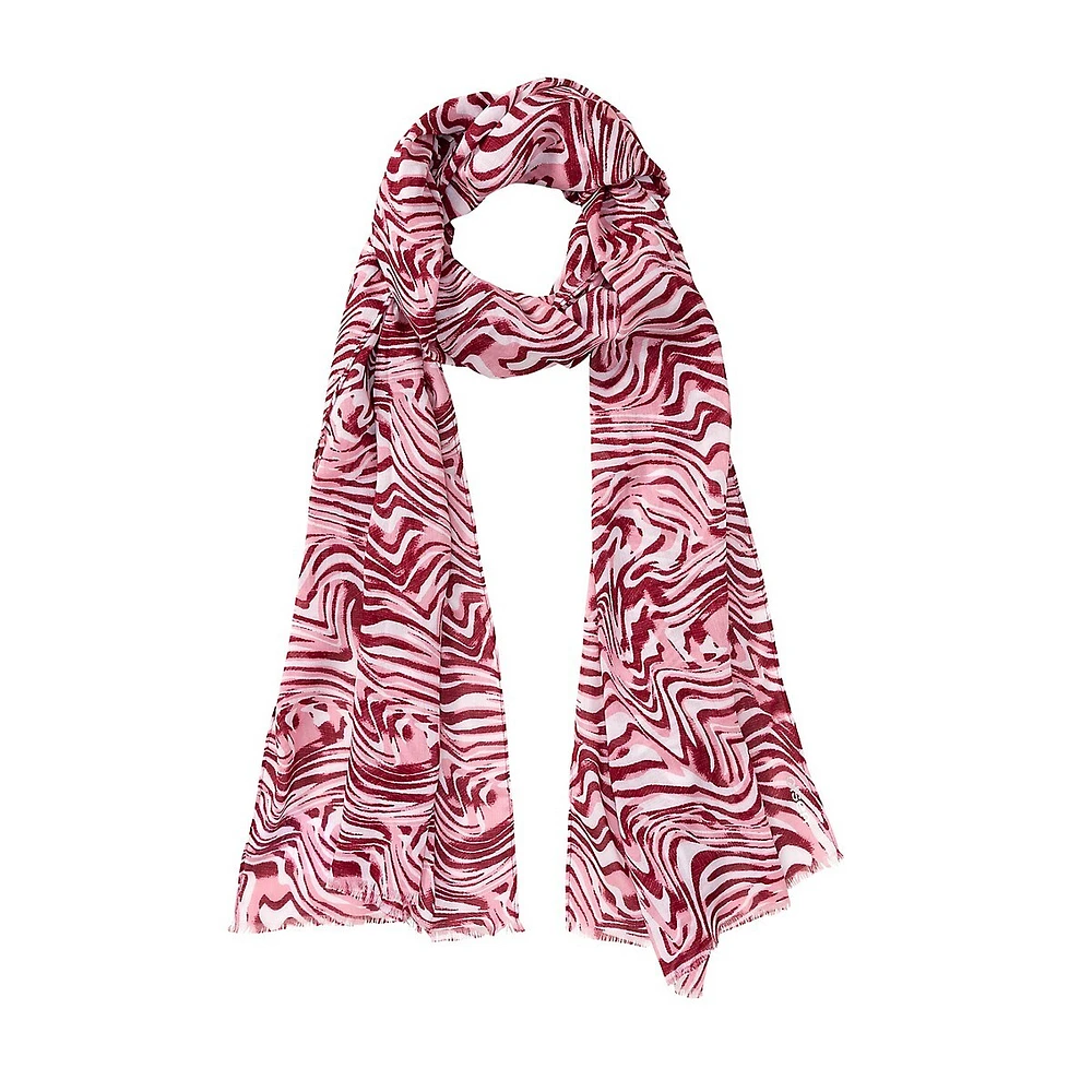 Swirl-Print Scarf