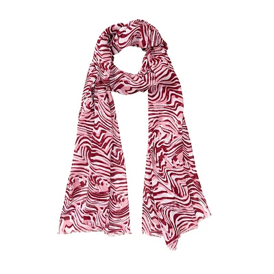 Swirl-Print Scarf