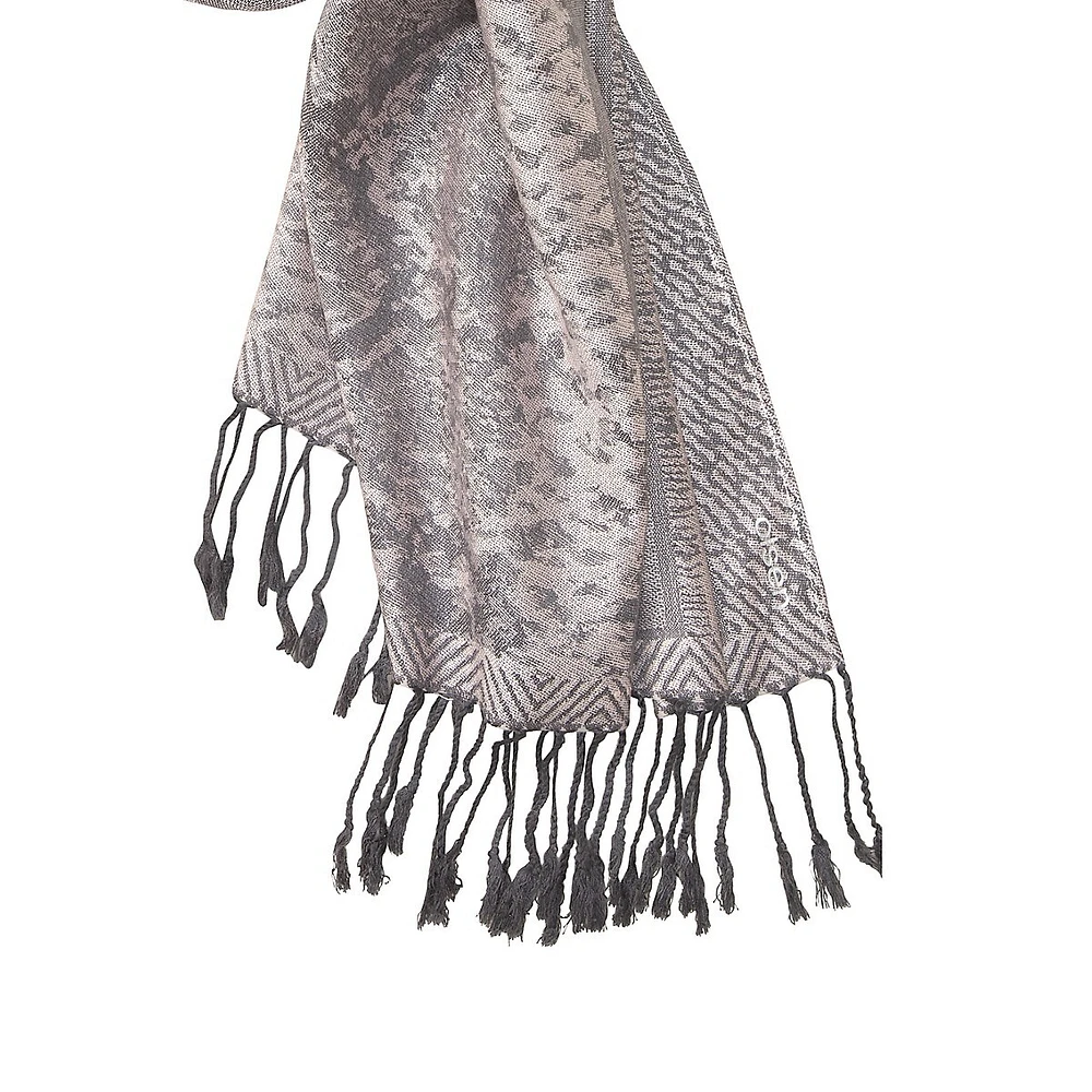 Mixed-Pattern Fringe Scarf