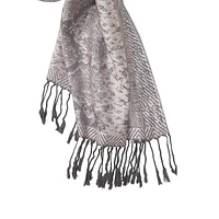 Mixed-Pattern Fringe Scarf