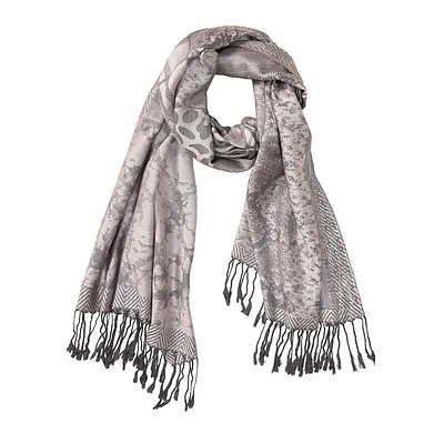 Mixed-Pattern Fringe Scarf