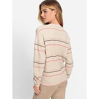 Plaid Cotton-Blend Crewneck Sweater