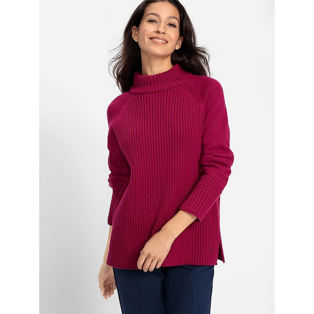 Chunky-Knit Mock-Neck Sweater