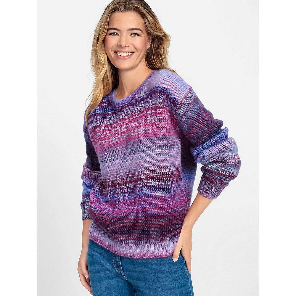 Ombre-Stripe Sweater