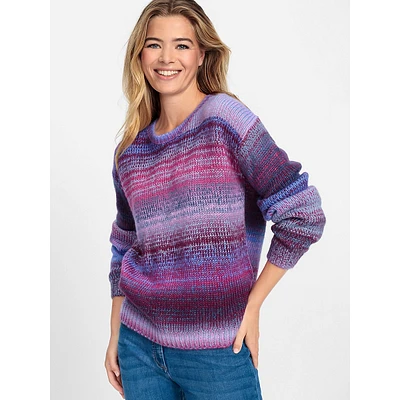 Ombre-Stripe Sweater