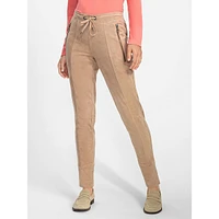 Lisa Fit Straight-Leg Faux Suede Pants