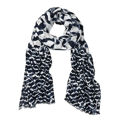 Feather-Print Scarf