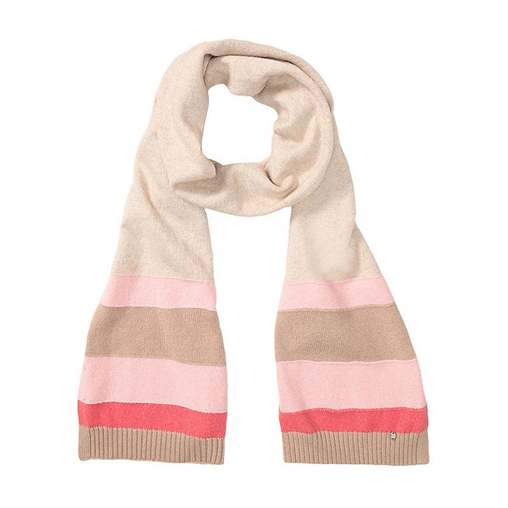 Block Stripe Knit Scarf