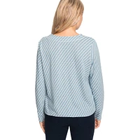 Textured Stripe Long-Sleeve T-Shirt