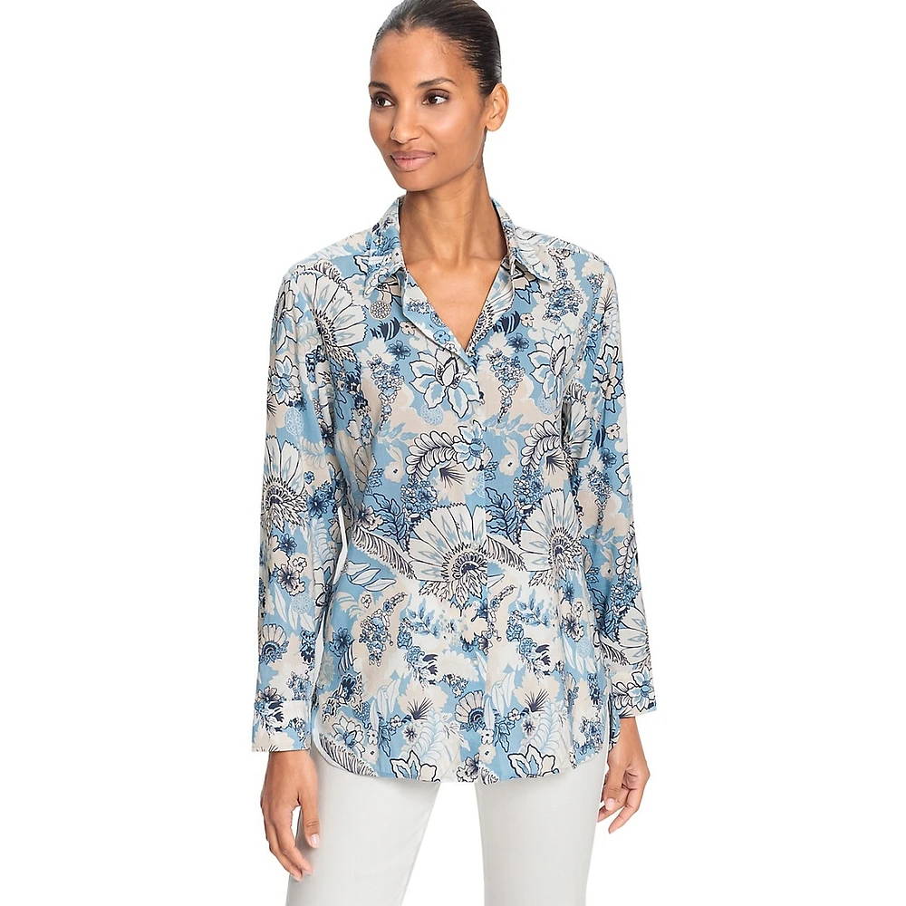 Floral Cotton-Viscose Shirt