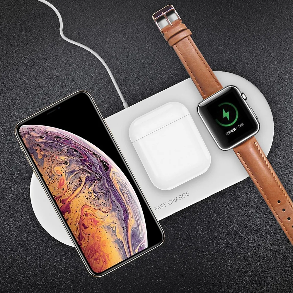 Wireless Charger, 3 In 1 Wireless Charging Stand Pad For Iphone 8/x/11 Airpods Galaxy Note S8/9/10/ And All Other
