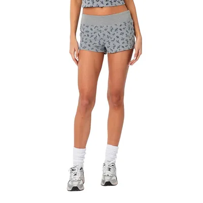 Wildflower Waffle Low Rise Micro Shorts