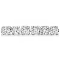 12 Ct Round White Cubic Zirconia Bracelet 0.925 White Sterling Silver