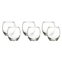 Set Of 6 Empire Glasses, 385ml Capacity, Dishwasher Safe