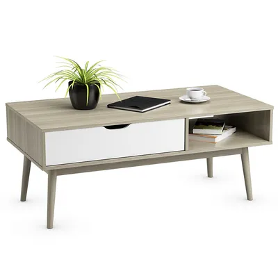 Coffee Cocktail Table Accent Sofa Table W/ Drawer&storage Shelf