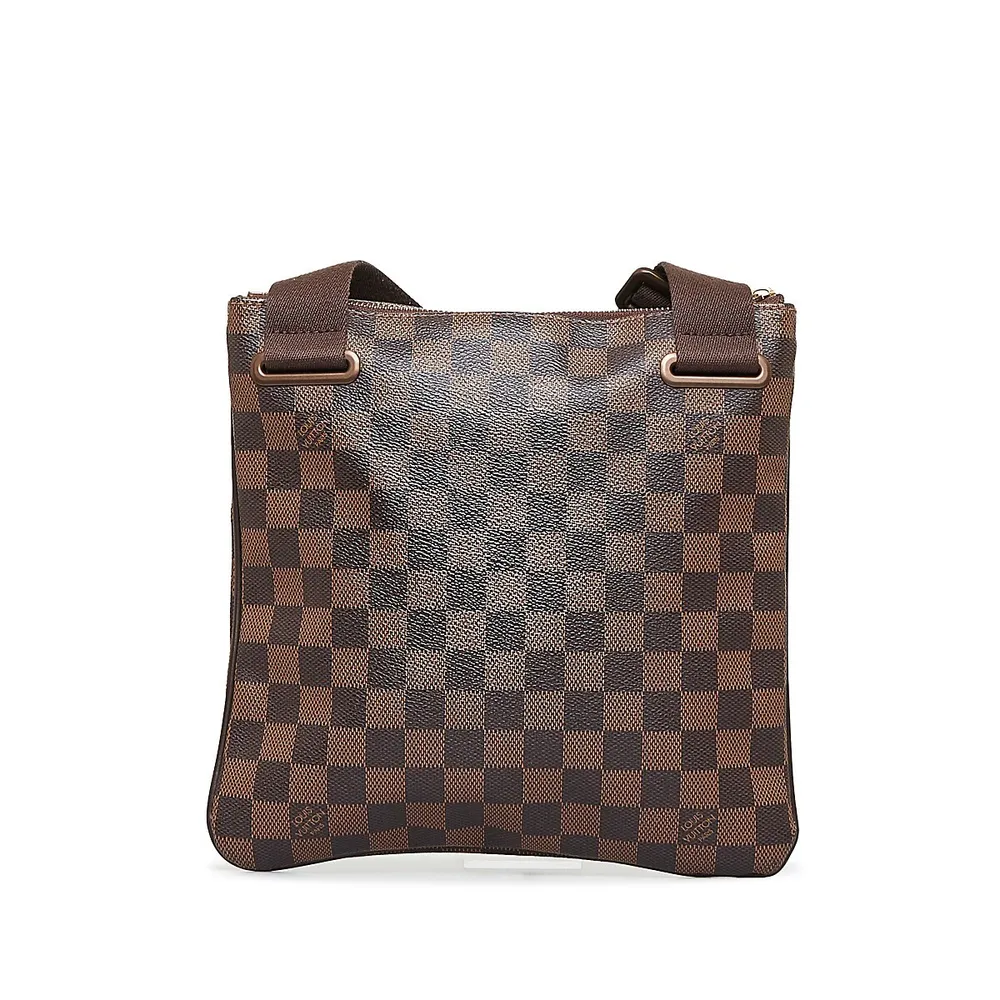 LOUIS VUITTON Damier Ebene Pochette Twin GM Very Good