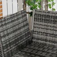 6 Pieces Rattan Dining Set With Cushions