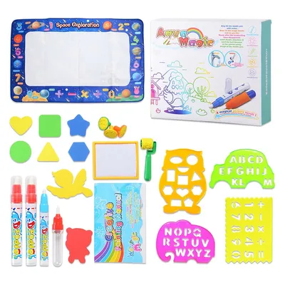 Water Doodle Drawing Mat, Kids Educational Toddler Painting Board Toy, 120 X 78cm