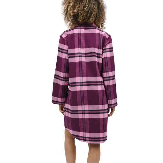 Cyberjammies Noel Womens Super Cosy Check Long Dressing Gown