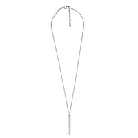 Men's Harlow Linear Texture Stainless Steel Chain Necklace