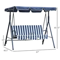 Meatal 3-seater Outdoor Swing Chair