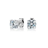 Round Brilliant Stud Earrings With 2.00 Carats* Of Signature Simulant Diamonds In 10 Karat Gold